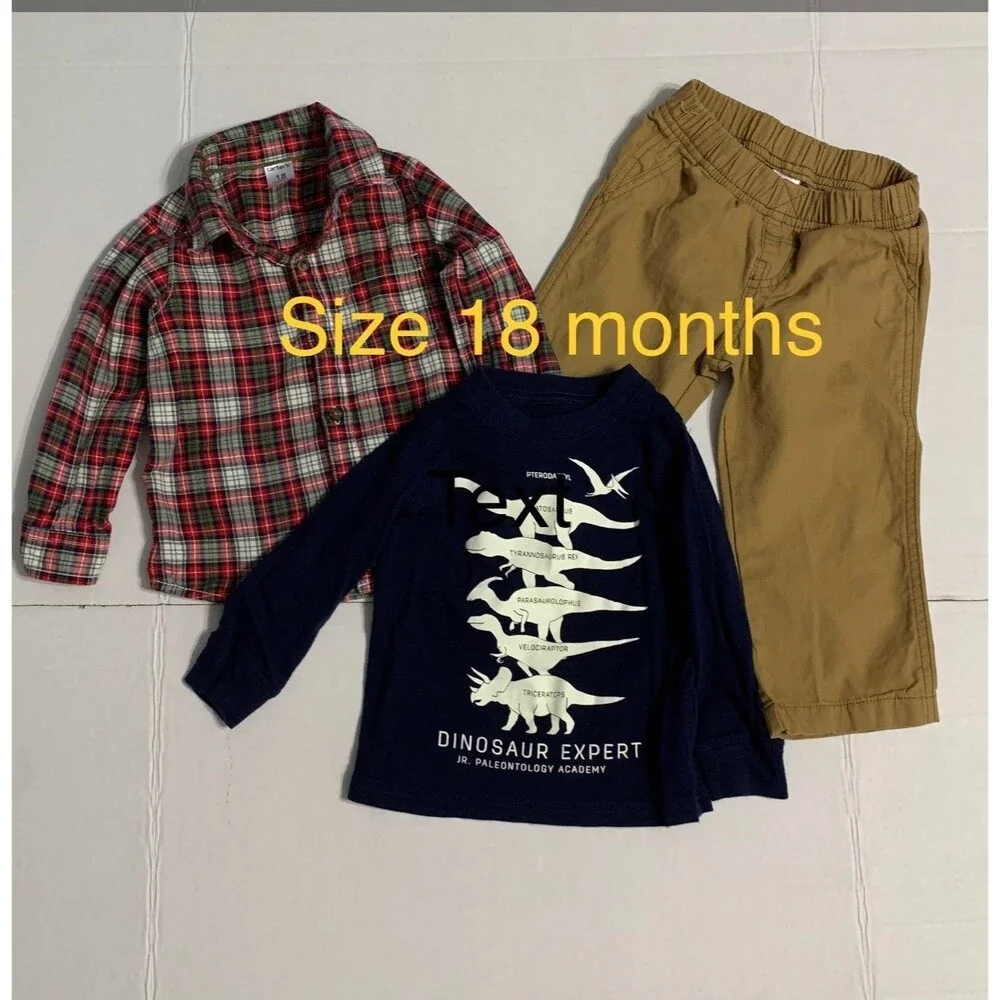 Boys Carters 3 piece lot size 18 months